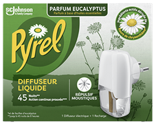 Pyrel® Diffuseur Liquide Repulsif Moustiques Eucalyptus 45 Nuits